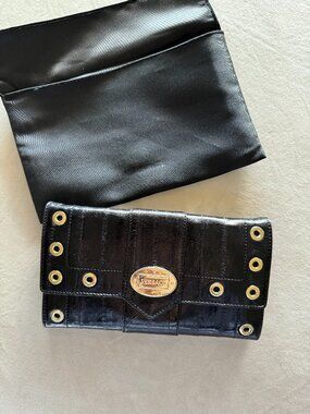 Versace Chain Wallet/Clutch Croc Embossed